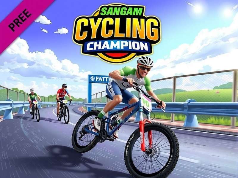 Sangam Cycling Champion - Race Through India's Diverse Landscapes Sangam Cycling Champion Game Banner